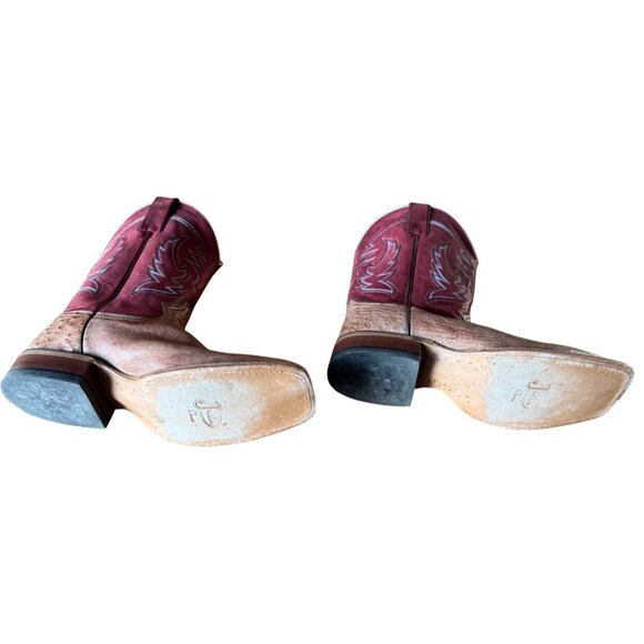 Justin Ostrich Cowboy Boots Men’s 10 D – JE811 Genuine Leather Western Exotic - Picture 7 of 10